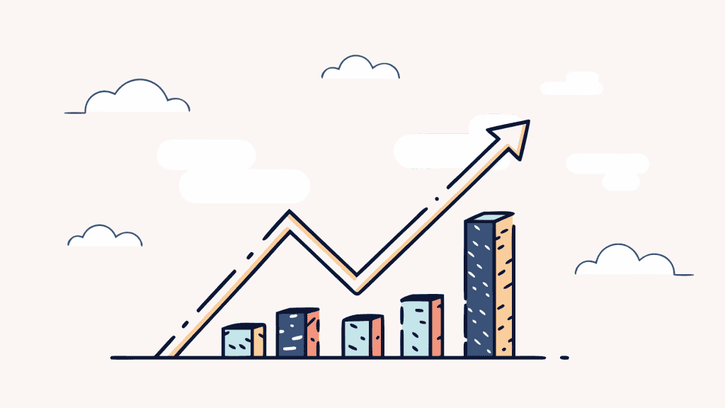 upward-trending-abstract-graph-made-of-geometric objects