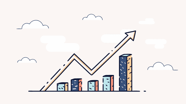 upward-trending-abstract-graph-made-of-geometric objects